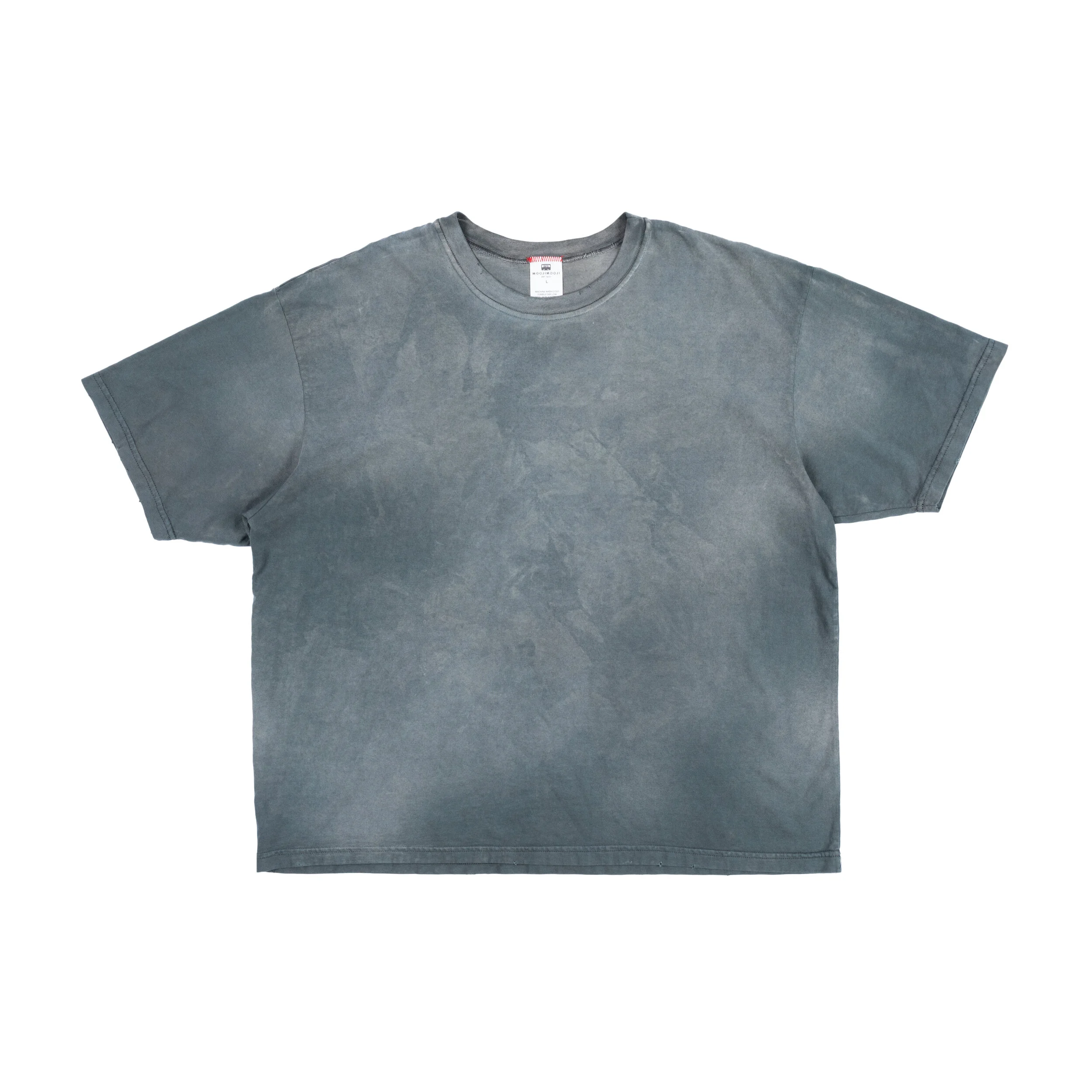 OVERSIZE CROP T-SHIRT / SUN FADE ENAMEL GREEN — MOOJIMOOJI